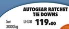 Autogear Ratchet Tie Down 5m (3000kg) LH38