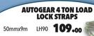 Autogear 4 Ton Load Lock Strap 50mm x 9m LH90