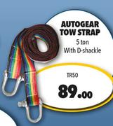 Autogear 5 Ton Tow Strap With D-Shakle TR50