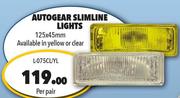 Autogear Slimline Lights L-075CL/YL-Per Pair