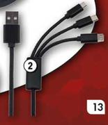 Midas Style Cellphone Charger Cable (3 In 1 Multi Connectors) USB19M