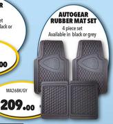 Autogear 4 Piece Rubber Mat Set MA26BK/GY-Each