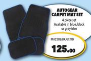 Autogear 4 Piece Carpet Mat Set MA22BE/BK/GY/RD-Each
