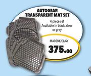 Autogear Tranparent 4 Piece Mat Set MA05BK/CL/GY
