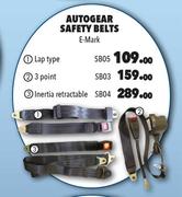 Autogear Safety Belts E Mark Lap Type SB05