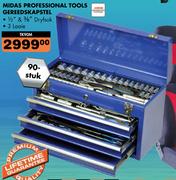 Midas Professional Tools Gereedskapstel 1/2" & 3/8" Dryfsok 3 Laaie