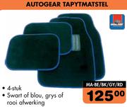 Autogear Tapyt mat stel 4 Stuk MA-BE/BK/GY/RD