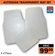 Autogear 4 Piece Transparent Mat Set MAV4C