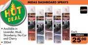 Midas Dashboard Sprays-300ml Each