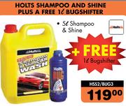 Holts Shampoo And Shine Plus A Free 1Ltr Bugshifter HSS2/BUG3