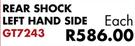 Rear Shock Left Hand Side GT7243 For Toyota Tazz 130 & Sport 2001-2006-Each