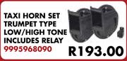Bosch Taxi Horn Set Trumpet Type Low/High Tone Includes Relay For Toyota Quantum 2.7 2004