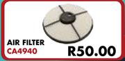 Air Filter CA4940 For Toyota Tazz 130 & Sport 2001-2006