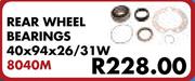 Rear Wheel Bearings 40x94x26/31W 8040M For Toyota Quantum 2.7 2004