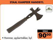 Staal Kampeer Handbyl Hammer, Spykertrekker, Byl S0062