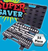 Midas 55 Piece 1/2" & 1/4" Drive Socket Set SK55M