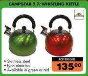 Campgear 2.7Ltr Whistling Kettle ACP-201G/R-Each