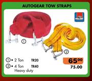 Autogear Tow Straps 2 Ton TR20