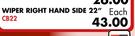 Isuzu Wiper Right Hand Side 22” CB22-Each