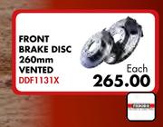 Chevrolet Front Brake Disc 260mm Vented DDF1131X-Each
