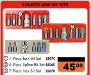 Autogear Sockets And 7 Piece Torx Bit Set SS07C