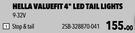 Midas Hella Valuefit 4" LED Tail Lights 9-32V Stop & Tail 2SB-328870-041