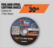 Midas Fox ABR Steel Cutting Discs 5 Piece Set FOX91100-115 x 1.0mm