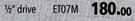 Midas 2 Piece Extension Bar Sets 1/2" Drive ET07M