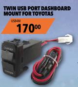 Midas Twin USB Port Dashboard Mount For Toyotas USB4M