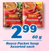 Royco Packet Soup-60g Each