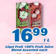 Liqui Fruit 100% Fruit Juice Blend-1L Each