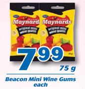 Beacon Mini Wine Gums-75g Each