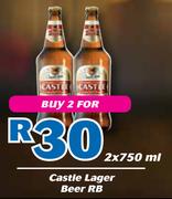 Castle Lager Beer RB-2X750ml