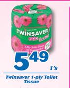 Twinsaver 1 Ply Toilet Tissue-1's