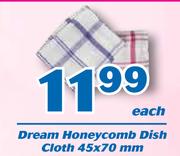 Dream Honeycomb Dish Cloth-45 x 70mm Each