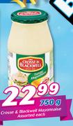 Crosse & Blackwell Mayonnaise-750g Each