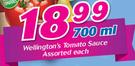 Wellington’s Tomato Sauce-700ml Each
