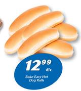 Bake Easy Hot Dog Rolls 6’s