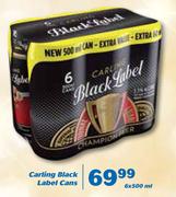 Carling Black Label Cans-6X500ml