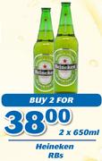 Heineken RBs 2 x 650ml-For 2