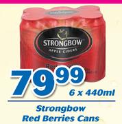 Strongbow Red Berries Cans - 6 x 440 ml