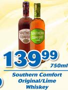 Southern Comfort Original/Lime Whiskey-750ml Each