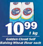Golden Cloud Self Raising Wheat Flour-1kg Each