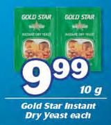 Gold Star Instant Dry Yeast-10g Each