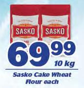 Sasko Cake Wheat Flour Each-10 Kg 