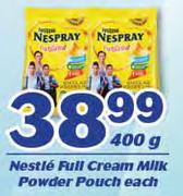 Nestle Full Cream Milk Powder Pouch-400g Each