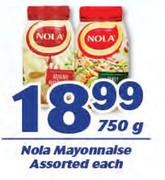 Nola Mayonnaise Assorted-750g Each