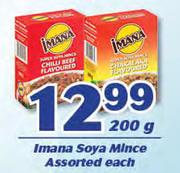 Imana Soya Mince Assorted-200g Each