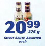 Steers Sauce Assorted-375g Each