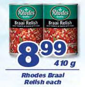Rhodes Braai Relish-410g Each